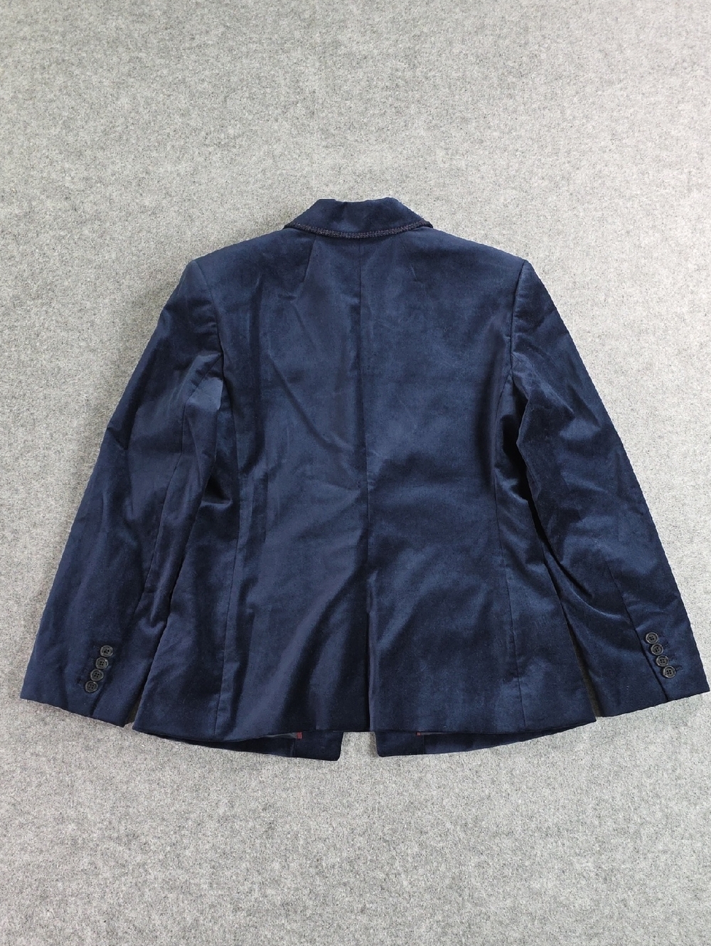J. Crew Women's Navy Blue Velvet Single-Button Blazer Sz 10 Jacket Lined Party - Picture 7 of 7
